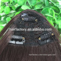 Fashion 3 clips easy clip in bang high quality synthetic fringe with long sidebums